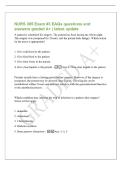 NURS 305 Exam &num;3 EAQs questions and&NewLine;answers graded A&plus; &vert; latest update&NewLine;A patient is scheduled for surgery&period; The patient has been fasting the whole night&period;&NewLine;The surgery was postponed for 3 hours&comma; and the patient feels hungry&period; Which action&NewLine;by the nurse is a