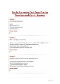 Sterile Processing Final Exam Practice&NewLine;Questions and Correct Answers