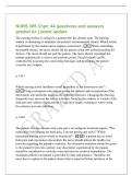 NURS 305 Chptr 44 questions and answers&NewLine;graded A&plus; &vert; latest update&NewLine;The nursing student is caring for a patient who has chronic pain&period; The nursing&NewLine;student is attempting to minimize the patient's environmental stimuli&period; Which action&NewLine;if performed by 