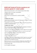 NURS 404 Textbook Practice questions and&NewLine;answers graded A&plus; &vert; latest update&NewLine;Which statement demonstrates a well-structured attempt at limit setting&quest;&NewLine;"Hitting me when you are angry is unacceptable&period;"&NewLine;3 multiple choice options&NewLine;Which activit