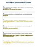 HFT2220 Actual Questions and Correct Answers