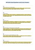 HFT2220 Actual Questions and Correct Answers