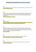 HFT2220 Actual Questions and Correct Answers