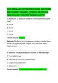 AHIP Medicare Certification Exam Questions and Correct Answers&colon; Complete Study Guide & Practice Test