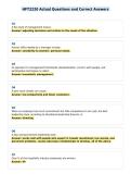 Premium Package-&colon;&semi;HFT2220 Exams with CORRECT Answers