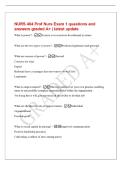 NURS 404 Prof Nurs Exam 1 questions and&NewLine;answers graded A&plus; &vert; latest update&NewLine;What is power&quest; - Control over resources & relational in nature&NewLine;What are the two types of power&quest; - Position &lpar;legitimate&rpar; and personal&NewLine;What are sources of power&quest; - Reward&NewLine;Coerciv