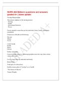 NURS 404 Midterm questions and answers&NewLine;graded A&plus; &vert; latest update&NewLine;Nursing Metaparadigm&NewLine;The primary emphasis of the nursing practice&NewLine;- Nursing&NewLine;- Health&NewLine;- Environment&sol;Situation&NewLine;- Person&NewLine;Person expands to more than just the individual &lpar;client&comma; family&comma;