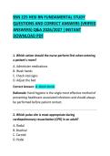 BSN 225 HESI RN Fundamentals Study Questions and Correct Answers&colon; Complete Exam Preparation Guide