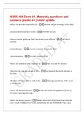 NURS 404 Exam &num;1- Maternity questions and&NewLine;answers graded A&plus; &vert; latest update&NewLine;what is the placenta responsible for - nutrient and gas exchange for the baby&NewLine;uteroplacental blood flow at term - 500-600 mL&sol;min&NewLine;where is uterine perfusion &lpar;fetal circulation&rpar;