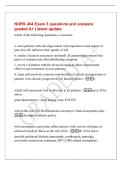 NURS 404 Exam 3 questions and answers&NewLine;graded A&plus; &vert; latest update&NewLine;which of the following statements is incorrect&NewLine;a&period; most patients with end stage cancer will experience some degree of&NewLine;pain that will influence their quality of life&NewLine;b&period; studies of pain in 