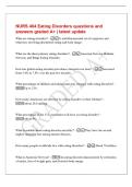 NURS 404 Eating Disorders questions and&NewLine;answers graded A&plus; &vert; latest update&NewLine;What are eating disorders&quest; - A multidimensional set of symptoms and&NewLine;behaviors involving disordered eating and body image&period;&NewLine;What are the three primary eating disorders&quest; - Anorexia