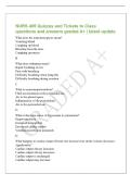 NURS 405 Quizzes and Tickets to Class&NewLine;questions and answers graded A&plus; &vert; latest update&NewLine;What does the term hemoptysis mean&quest;&NewLine;Vomiting blood&NewLine;Coughing up blood&NewLine;Bleeding from the nose&NewLine;Coughing up mucus&NewLine;B&NewLine;What does orthopnea mean&quest;&NewLine;Rapid breathing at res