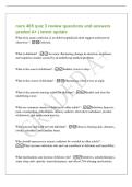 nurs 405 quiz 3 review questions and answers&NewLine;graded A&plus; &vert; latest update&NewLine;What does acute confusion in an older hospitalized adult suggest until proven&NewLine;otherwise&quest; - Delirium&period;&NewLine;What is delirium&quest; - An acute&comma; fluctuating change in attention&comma; awareness&comma;&NewLine;and 