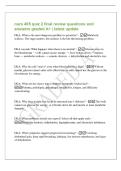 nurs 405 quiz 2 final review questions and&NewLine;answers graded A&plus; &vert; latest update&NewLine;DKA&colon; What is the most dangerous problem to prioritize&quest; - Metabolic&NewLine;acidosis&period; The sugar matters&comma; but acidosis is the life-threatening problem&period;&NewLine;DKA cascade&colon; What happens when t
