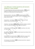 nurs 405 quiz 1 review questions and answers&NewLine;graded A&plus; &vert; latest update&NewLine;Five repeated physiologic threats in peds infection questions - Impaired&NewLine;oxygenation&sol;ventilation&comma; poor perfusion&comma; fluid&sol;electrolyte loss&comma; increased&NewLine;ICP&sol;decreased ce