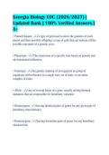 Georgia Biology EOC &lpar;2026&sol;2027&rpar; &vert;&NewLine;Updated Bank &vert; 100&percnt; Verified Answers &vert;&NewLine;A&plus;&NewLine;