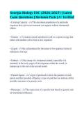 Georgia Biology EOC &lpar;2026&sol;2027&rpar; &vert; Latest&NewLine;Exam Questions &vert; Revision Pack &vert; A&plus; Verified