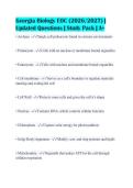 Georgia Biology EOC &lpar;2026&sol;2027&rpar; &vert;&NewLine;Updated Questions &vert; Study Pack &vert; A&plus;