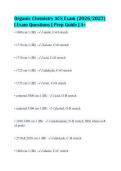 Organic Chemistry ACS Exam &lpar;2026&sol;2027&rpar;&NewLine;&vert; Exam Questions &vert; Prep Guide &vert; A&plus;&NewLine;