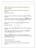 NURS 405 questions and answers graded A&plus; &vert;&NewLine;latest update&NewLine;Match the common problems seen in respiratory infections with the priority&NewLine;intervention&colon;&NewLine;Ineffective airway clearance&NewLine;- Reposition&comma; open the airway with jaw thrust&comma; administer ordered bronchodi