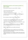NURS 405 questions and answers graded A&plus; &vert;&NewLine;latest update&NewLine;Which statement best explains why a patient with DIC is bleeding&quest;&NewLine;- The liver stops producing clotting factors&NewLine;- Platelets are destroyed by bacteria&NewLine;- Clotting factors and platelets have been c