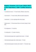 Organic Chemistry ACS Exam &lpar;2026&sol;2027&rpar;&NewLine;&vert; Latest Questions &vert; 100&percnt; Verified Answers &vert;&NewLine;A&plus;