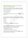NURS 405 Midterm questions and answers&NewLine;graded A&plus; &vert; latest update&NewLine;The nurse is reviewing the lab results of a patient diagnosed with multiple&NewLine;myeloma&period; Which would the nurse expect to note specifically in this disorder&quest;&NewLine;A&period; increased white blood cells&NewLine;B