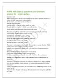 NURS 405 Exam 2 questions and answers&NewLine;graded A&plus; &vert; latest update&NewLine;Question 1 of 5&NewLine;Which nursing action should be included in the care plan to promote comfort in a&NewLine;4-year-old child hospitalized with meningitis&quest;&NewLine;Avoid making noise when in the child