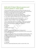 NURS 405 ATI Week 5 Missed questions and&NewLine;answers graded A&plus; &vert; latest update&NewLine;A nurse is providing teaching to a parent of a child who has asthma and a new&NewLine;prescription for a cromolyn sodium metered-dose inhaler&period; Which of the following&NewLine;statements by the 