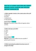 TEAS Test ATI Science Questions and Correct Answers&colon; Complete Study Guide & Practice Test