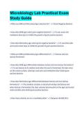Microbiology Lab Practical Exam&NewLine;Study Guide