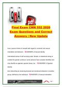 CMN 552 EXAM COMPLETE PACKAGE DEAL