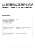 SDC MODULE 3 EXAM WITH CORRECT ACTUAL QUESTIONS AND CORRECTLY WELL DEFINED ANSWERS LATEST ALREADY GRADED A&plus; 2026