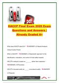 HACCP &lpar;HAZARD ANALYSIS AND CRITICAL CONTROL POINT&rpar; EXAM COMPLETE PACKAGE DEAL