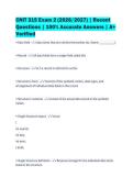 CNIT 315 Exam 2 &lpar;2026&sol;2027&rpar; &vert; Recent&NewLine;Questions &vert; 100&percnt; Accurate Answers &vert; A&plus;&NewLine;Verified