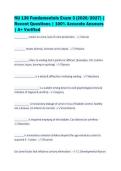 NU 136 Fundamentals Exam 3 &lpar;2026&sol;2027&rpar; &vert;&NewLine;Recent Questions &vert; 100&percnt; Accurate Answers&NewLine;&vert; A&plus; Verified