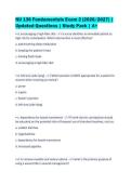 NU 136 Fundamentals Exam 2 &lpar;2026&sol;2027&rpar; &vert;&NewLine;Updated Questions &vert; Study Pack &vert; A&plus;&NewLine;