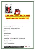 ICHS NURS 1141 Weeks 1&ndash;6 Pharmacology & Nursing Fundamentals Exam Study Guide &lpar;2026&rpar; &vert; 350&plus; Practice Questions &vert; Nursing Process&comma; Pharmacokinetics&comma; Medication Administration&comma; Pain Management & Drug Calculations &vert; International College of Health Sciences &lpar;