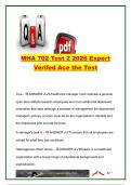 MHA 702 Test 2 Exam Practice Questions & Verified Answers &lpar;2026&rpar; &vert; 180&plus; Questions &vert; Healthcare Management&comma; Human Resource Management&comma; Leadership&comma; Position Descriptions & Employee Relations