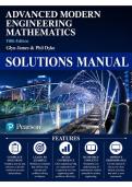 Solutions Manual for Modern Engineering Mathematics&comma; 5th Edition &lpar;James&comma; Burley&comma; Clements&comma; Dyke&comma; Steele & Wright&comma; 2018&rpar; &vert; All Chapters 1&ndash;13 Covered