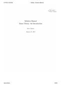 Complete Solution Manual for Game Theory&colon; An Introduction by Steve Tadelis &vert; Comprehensive Chapter-by-Chapter Solutions Manual
