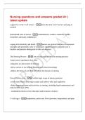 Nursing questions and answers graded A&plus; &vert;&NewLine;latest update&NewLine;origination of the word "nurse" - from the latin word "nutrix" meaning to&NewLine;nourish&NewLine;Interrelated roles of nurses - communicator&comma; teacher&comma; counselor&comma; leader&comma;&NewLine;researcher&comma;