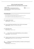 NUR 4636 COMMUNITY HEALTH NURSING EXAM 2026 150&plus; COMPLETE EXAM QUESTIONS AND ANSWERS 100&percnt; VERIFIED A&plus; GRADE ASSURED&excl;&excl;&excl;&excl;&excl; NEW LATEST UPDATE&excl;&excl;&excl;&excl;