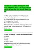 Texas Class A Barber State Board Exam Questions and Correct Answers&colon; Complete Study Guide & Practice Test
