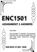 ENC1501 Assignment 2 &lpar;2026&rpar; Complete Answers &vert; Distinction Level Solutions &vert; Due date 27 July 2026