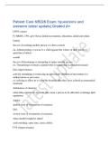 Patient Care NR226 Exam 1questions and&NewLine;answers latest update&vert; Graded A&plus;&NewLine;LPN'S cannot&NewLine;IV MEDS&comma; TPN&comma; give blood&comma; initial assessments&comma; education&comma; initial care plans&NewLine;battery&NewLine;the act of touching another person w&sol;o their consent&NewLine;ex&period; Administering a