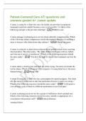 Patient-Centered Care ATI questions and&NewLine;answers graded A&plus; &vert; latest update&NewLine;A nurse is caring for a client who sates the health care provider recommends&NewLine;treatment to provide comfort because a cure is not possible&period; To which of the&NewLine;following concepts is t