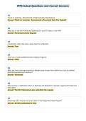 IPPS Actual Questions and Correct Answers
