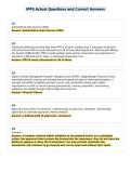 IPPS Actual Questions and Correct Answers