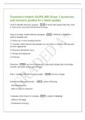Population Health &lpar;NURS 405&rpar; Exam 3 questions&NewLine;and answers graded A&plus; &vert; latest update&NewLine;Goal of a Health education program - To teach what people think they want&NewLine;to learn and in ways that facilitate their learning&NewLine;Steps to develop a health education progr